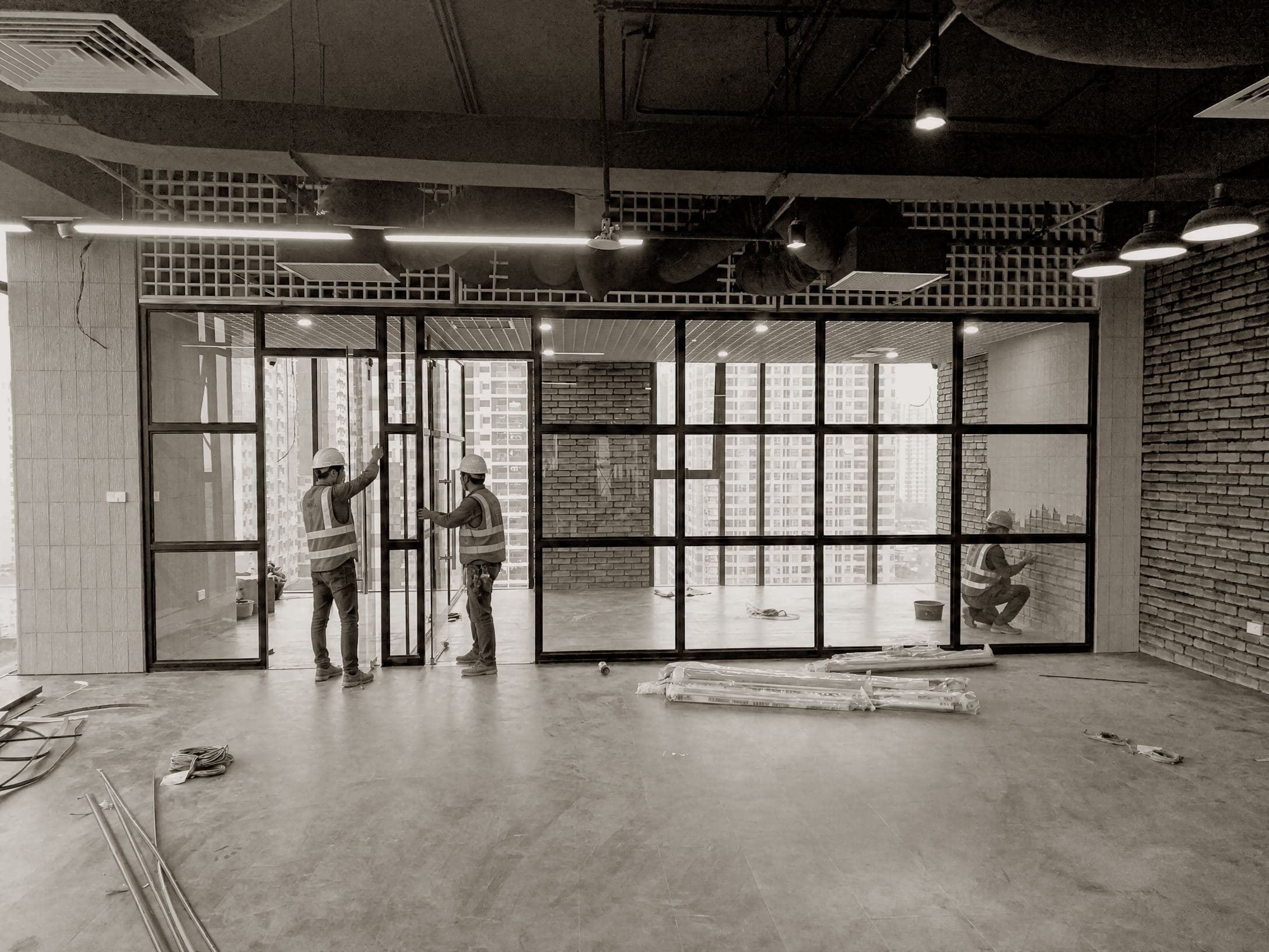 Latte Hub Office — Quá trình thi công 1