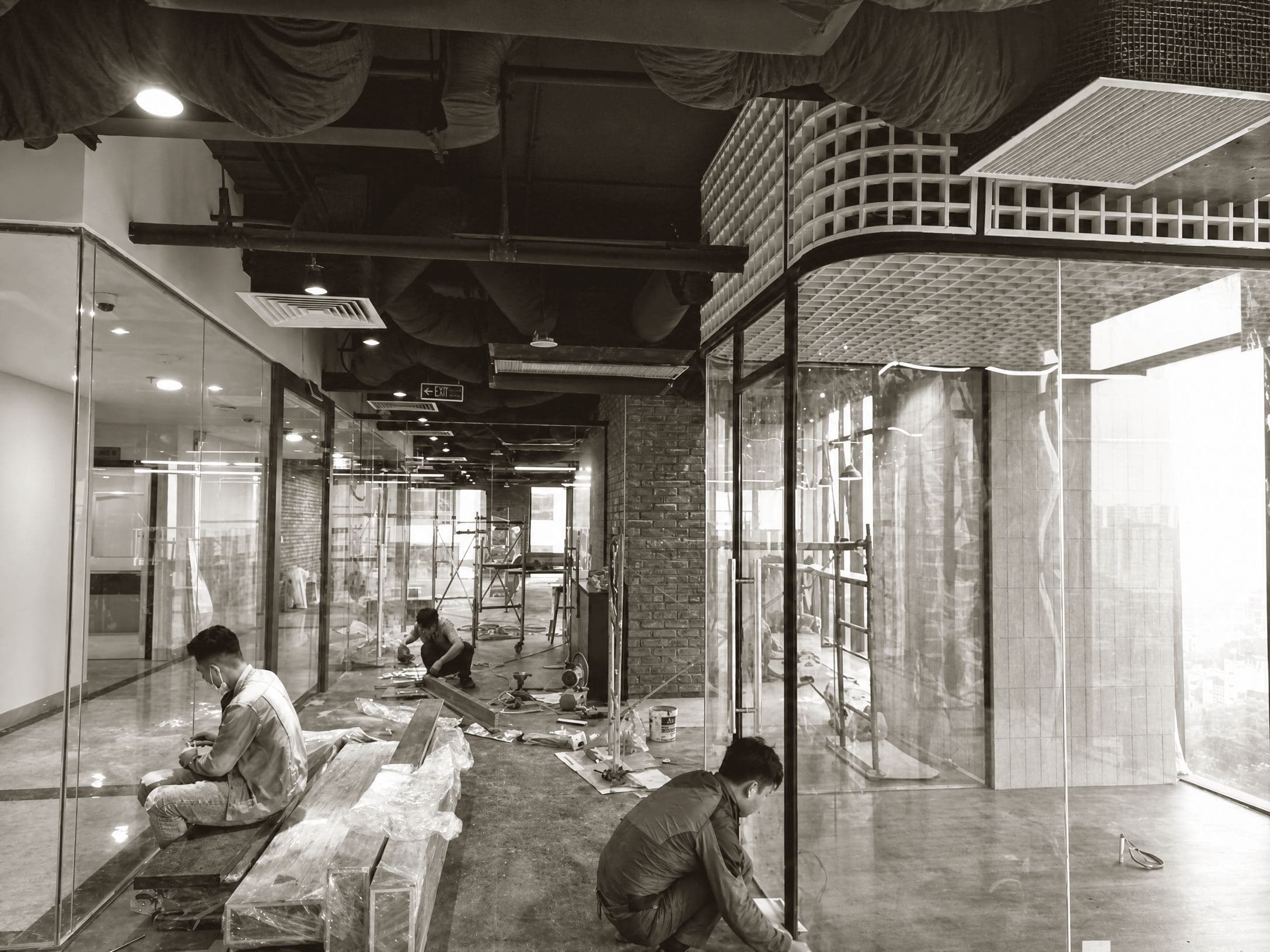 Latte Hub Office — Quá trình thi công 3